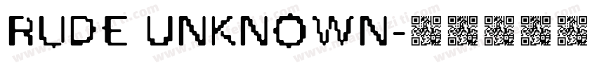 rude Unknown字体转换